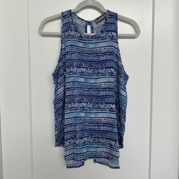 addie Tops - Addie Blue Lightweight Sleeveless Blouse